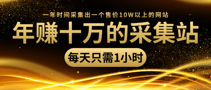 年赚十万的采集站，每天却只需要1小时，一年时间采集出一个售价10W以上的网站-88共享