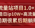 《大流量站项目1.0+2.0》打造日IP10W+高流量站,前期很累后期躺赚-88共享