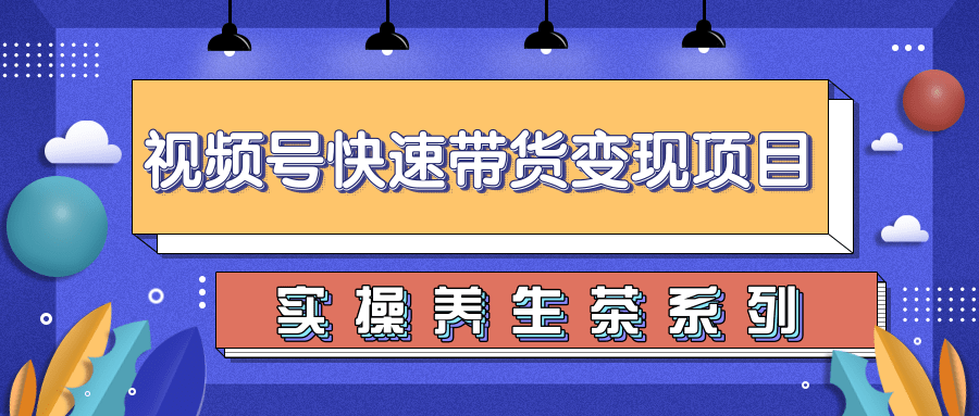 柚子视频号带货实操变现项目，零基础操作养身茶月入10000+-88共享