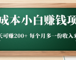 零成本小白赚钱实操项目,一天可赚200+ 每个月多一份收入来源-88共享