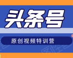 头条号原创视频特训营:一对一带你玩转短视频,新号10天日收益破252元-88共享