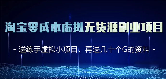 淘宝零成本虚拟无货源副业项目2.0 一个店铺可以产出5000左右的纯利润-88共享