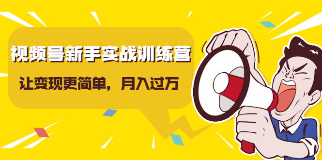 视频号新手实战训练营，让变现更简单，玩赚视频号，轻松月入过万-88共享