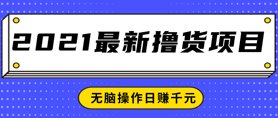 2021最新撸货项目，一部手机即可实现无脑操作轻松日赚千元-88共享