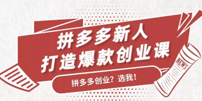 拼多多新人打造爆款创业课：快速引流持续出单，适用于所有新人-88共享