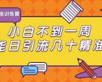 清和行记引流训练营:小白不到一周便能日引流几十精准粉-88共享