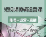 南小北短视频剪辑运营课:账号+运营+直播,零基础学习手机剪辑【视频课程】-88共享