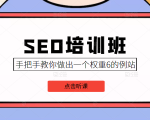SEO培训班课程,手把手教你做出一个权重6的例站,价值8000元-88共享