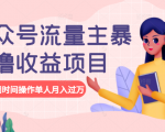 公众号流量主暴利撸收益项目，空闲时间操作单人月入过万-88共享