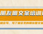 朋友圈文案培训课,听了就会写,写了就会卖的朋友圈文案课-88共享