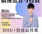 张sir的dou+投放运营课:搞懂运营与投放,全面提升账号的流量运营效率-88共享