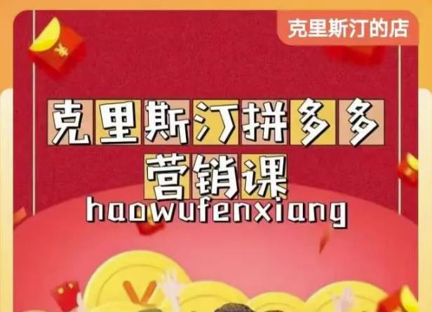 克里斯汀拼多多运营课，适合小白初涉平台，低成本入门-88共享