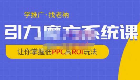 老衲·引力魔方系统课，让你掌握低PPC高ROI玩法，价值299元-88共享
