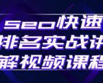 seo快速排名实战讲解视频课程，揭秘seo快排原理-88共享