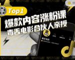 【毒舌电影合伙人亲授】抖音爆款内容涨粉课，5000万抖音大号首次披露涨粉机密-88共享