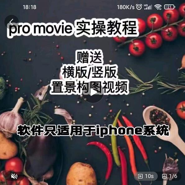 漆十二美食摄影，25​节promovie实操高手课节-88共享
