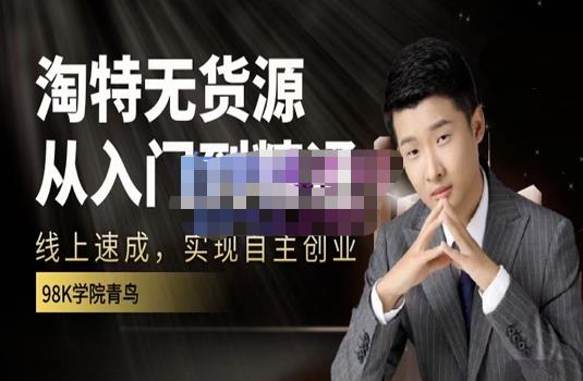 98k学院的淘特无货源线上速成课，从入门到精通，让你最小投入，最高回报-88共享
