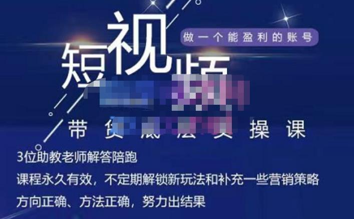吴Sir·短视频带货底层实操课，教你如何选爆品、了解获短视频流量密码，正确起号-88共享