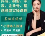 抖店、橱窗、学浪、企业号、精选联盟实操课程,适合新手快速入门-88共享