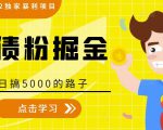 全网2022独家暴利项目,负债粉掘金,日搞5000的路子-88共享