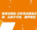 凯哥自媒体·百家号自媒体全套实战赚钱教程,从新手开始,循序渐进,系统的讲解-88共享