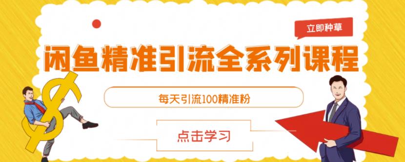 闲鱼精准引流全系列课程，每天引流100精准粉【视频课程】-88共享