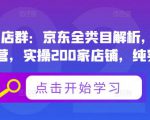 贝千电商店群:京东全类目解析,京东店群专业运营,实操200家店铺,纯实战经验-88共享