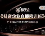 桔子会《抖音企业自播密训班》,把直播间打造成你的赚钱机器-88共享