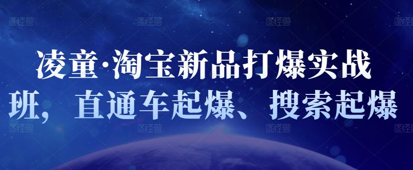 凌童·淘宝新品打爆实战班，直通车起爆、搜索起爆-88共享