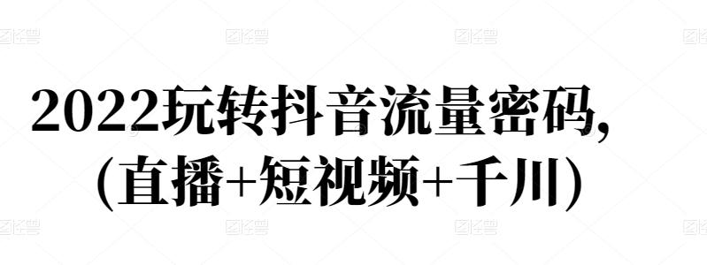 2022玩转抖音流量密码，(直播+短视频+千川)-88共享
