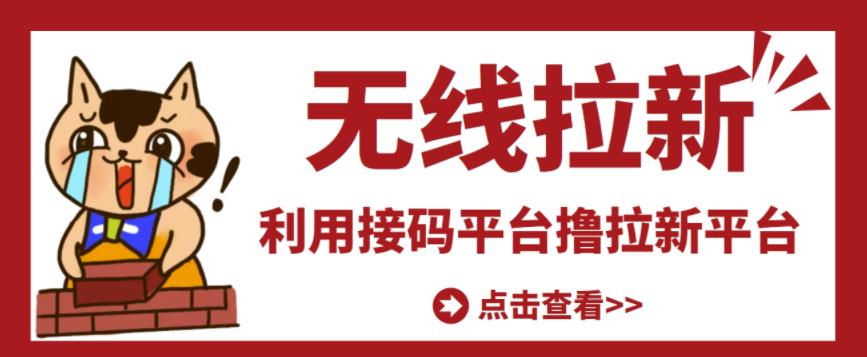 最新接码无限拉新项目，利用接码平台赚拉新平台差价，轻松日赚500+-88共享