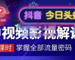 嚴如意·中视频影视解说—掌握流量密码,自媒体运营创收,批量运营账号-88共享