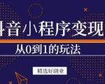 商梦网校-抖音小程序一个能日入300+的副业项目,变现、起号、素材、剪辑-88共享