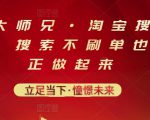 电商大师兄·淘宝搜索新玩法，搜索不刷单也能真正做起来-88共享