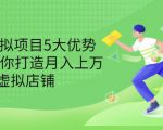 拆解虚拟项目5大优势，0基础教你打造月入上万虚拟店铺（无水印）-88共享