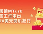 利用正规的MTurk微型众包工作平台,月赚1100美元的小技巧-88共享