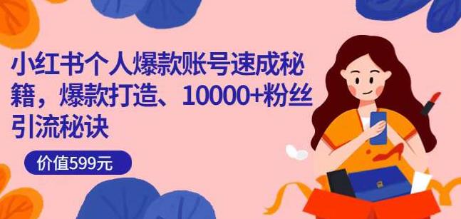 小红书个人爆款账号速成秘籍，爆款打造、10000+粉丝引流秘诀-88共享