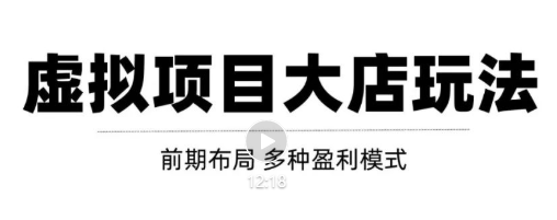 虚拟项目月入几万大店玩法分享，多店操作利润倍增（快速起店盈利）-88共享