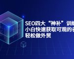 SEO四大“神补”训练营,小白快速获取可观的谷歌流量,轻松做外贸-88共享