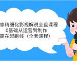 独家精细化影视解说全盘课程,0基础从运营到制作,赢在起跑线(全套课程)-88共享