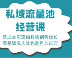 16堂私域流量池经营课:低成本实现指数级销售增长,零基础没人脉也能月入过万-88共享
