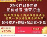 0粉0作品0付费正价起号9月-10月新课,纯自然流起号(起号技术+答疑+配运营+罗盘)-88共享