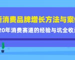 新消费品牌增长方法与案例精华课：20年消费赛道的经验与坑全收录-88共享