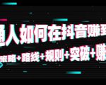 普通人如何在抖音赚到钱:策略 路线 规则 突破 赚钱(10节课)-88共享