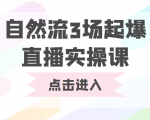 自然流3场起爆直播实操课 双标签交互拉号实战系统课-88共享