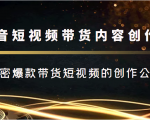 抖音短视频带货内容创作班,解密爆款带货短视频的创作公式-88共享
