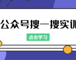 公众号搜一搜实训,收录与恢复收录、 排名优化黑科技,附送工具(价值998元)-88共享