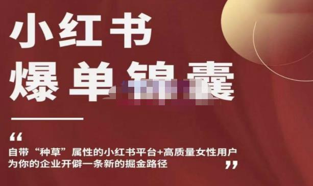 小红书爆单锦囊，自带种草属性+高质量女性用户，为你的企业开辟一条新的掘金路径-88共享
