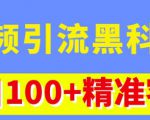 视频引流黑科技玩法,不花钱推广,视频播放量达到100万+,每日100+精准客源-88共享