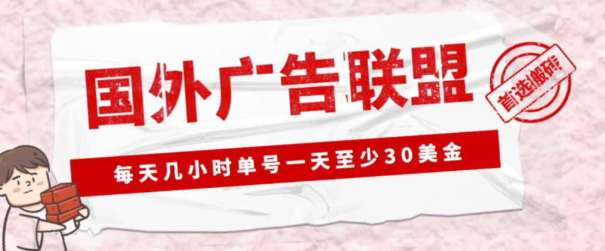 外面收费1980的最新国外LEAD广告联盟搬砖项目，单号一天至少30美金【详细玩法教程】-88共享